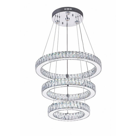 CWI Lighting Florence Transitional Metal LED Chandelier in Chrome