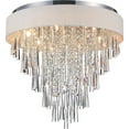 thumbnail image 1 of CWI Lighting Franca 8 Light Metal Flush Mount Light in Chrome, 1 of 7