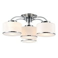 thumbnail image 1 of CWI Lighting Frosted 4 Light Drum Shade Metal Flush Mount in Chrome, 1 of 3