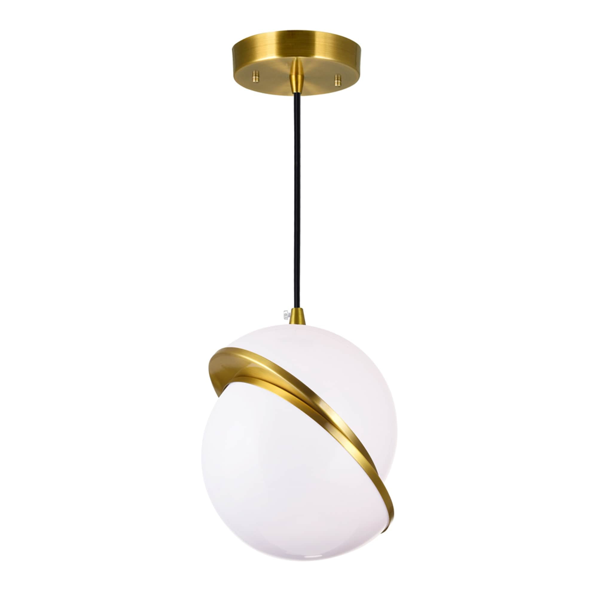 Gemini Brass and Glass Mini Pendant Light with LED