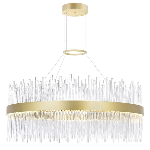CWI Lighting GenevieveTransitional Metal LED Chandelier in Medallion Gold
