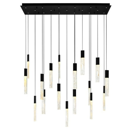 CWI Lighting Greta Integrated LED Black Chandelier