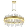 thumbnail image 1 of CWI Lighting Guadiana 32 in LED Satin Gold Chandelier - Satin Gold, 1 of 3