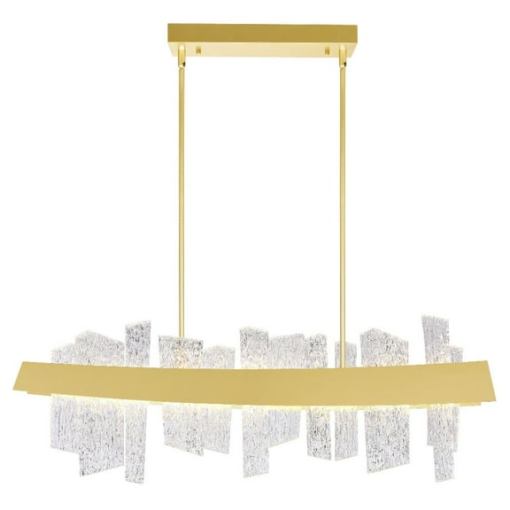 CWI Lighting Guadiana Glass LED Chandelier in Clear/Satin Gold
