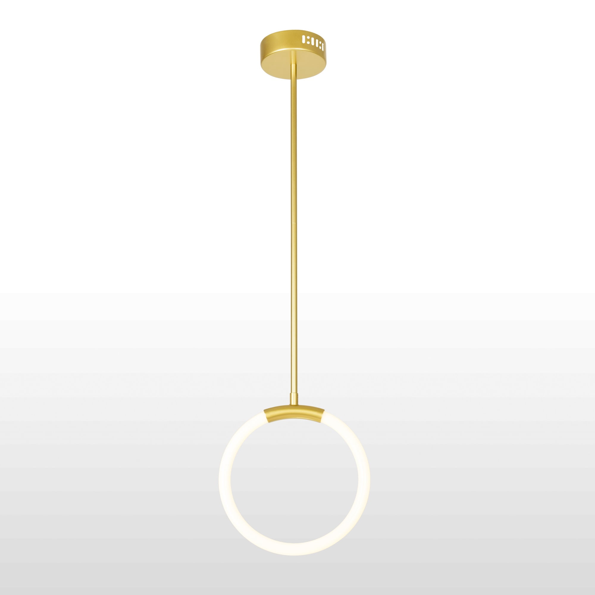 Satin Gold Glass LED Pendant Light, 10"