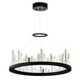 thumbnail image 1 of CWI Lighting Juliette Transitional Metal LED Chandelier in Black, 1 of 5