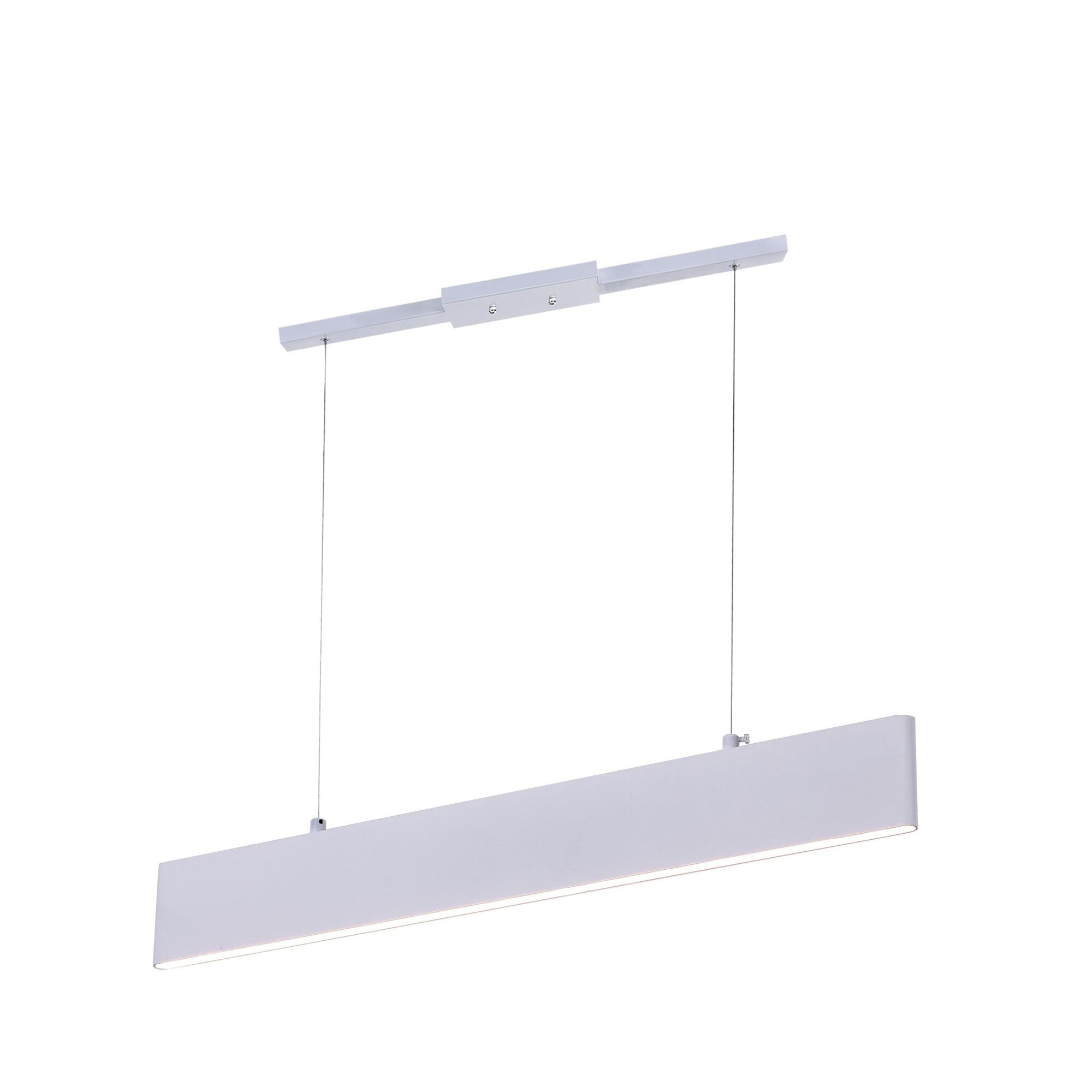 Satin White 25" LED Drum Chandelier with Metal Finish