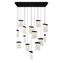 CWI Lighting Lava Integrated LED Black Chandelier