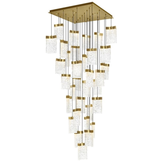 CWI Lighting Lava Integrated LED Brass Chandelier