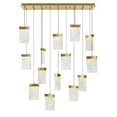 thumbnail image 1 of CWI Lighting Lava Integrated LED Brass Chandelier, 1 of 8