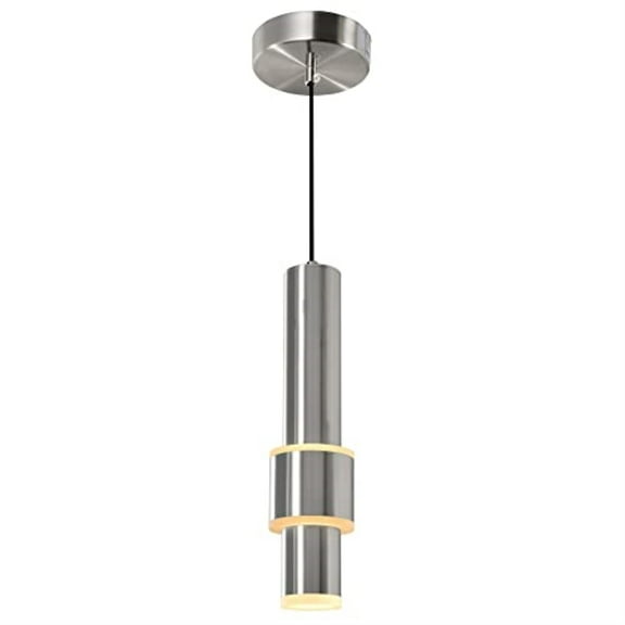 CWI Lighting Lena 1 Light LED Integrated Metal Mini Pendant in Nickel