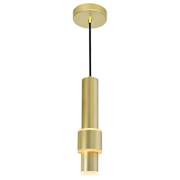 CWI Lighting Lena 1 Light Metal LED Integrated Mini Pendant in Satin Gold