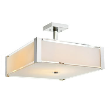 CWI Lighting Lucie 4 Light Drum Shade Metal Chandelier in Chrome