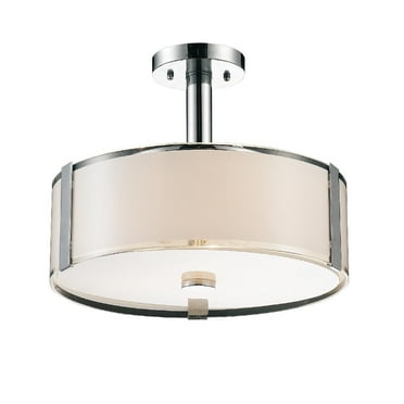 CWI Lighting Lucie 4 Light Metal Chandelier with Drum Shade in Chrome