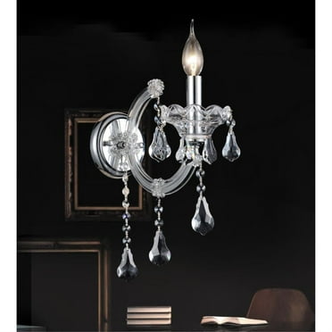 CWI Lighting Maria Theresa 1 Light Traditional Metal Wall Sconce in Chrome