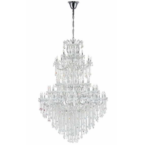 CWI Lighting Maria Theresa 84 Light Up Traditional Metal Chandelier in Chrome