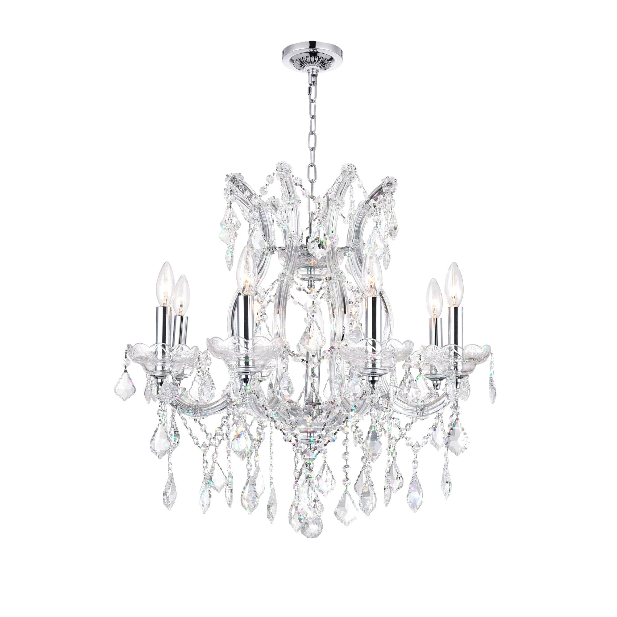 Maria Theresa 9-Light Chrome Crystal Chandelier