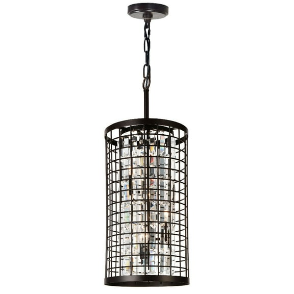 CWI Lighting Meghna 4 Light Up Farmhouse Metal Chandelier in Brown
