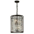 thumbnail image 1 of CWI Lighting Meghna 6 Light Up Farmhouse Metal Chandelier in Brown, 1 of 5