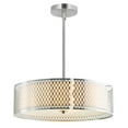thumbnail image 1 of CWI Lighting Mikayla 5 Light Drum Shade Metal Chandelier in Satin Nickel, 1 of 7