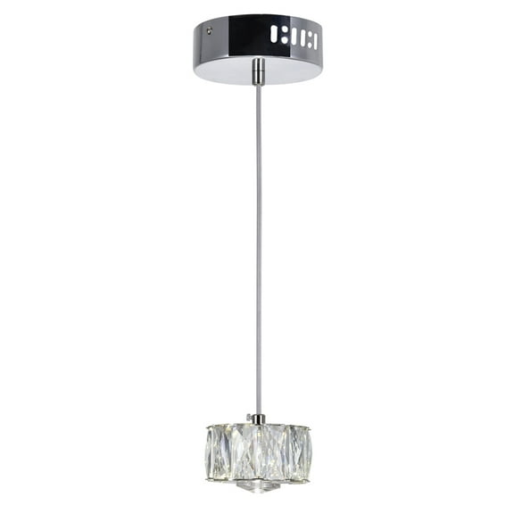 CWI Lighting Milan Contemporary Metal LED Mini Pendant in Chrome