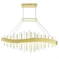 thumbnail image 1 of CWI Lighting Millipede Glass LED Chandelier in Clear/Satin Gold, 1 of 4