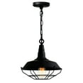 thumbnail image 1 of CWI Lighting Morgan 1 Light Down Farmhouse Metal Mini Pendant in Black, 1 of 5