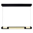 thumbnail image 1 of CWL Lighting Neva 3-124.5" 1-Light Glass LED Integrated Chandelier in Black, 1 of 7