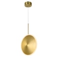 thumbnail image 1 of CWI Lighting Ovni Contemporary Metal LED Mini Pendant in Brass, 1 of 2