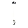 thumbnail image 1 of CWI Lighting Perrier 1 Light Down Contemporary Metal Mini Pendant in Chrome, 1 of 2
