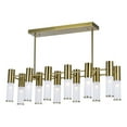 thumbnail image 1 of CWI Lighting Pipes 12 Light Metal Island/Pool Table Chandelier in Brass, 1 of 6