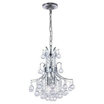 CWI Lighting Princess 3 Light Transitional Metal Mini Chandelier in Chrome
