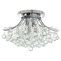 CWI Lighting Princess 6 Light Transitional Metal Flush Mount in Chrome