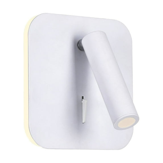 CWI Lighting Private I Contemporary Metal LED Sconce in Matte White