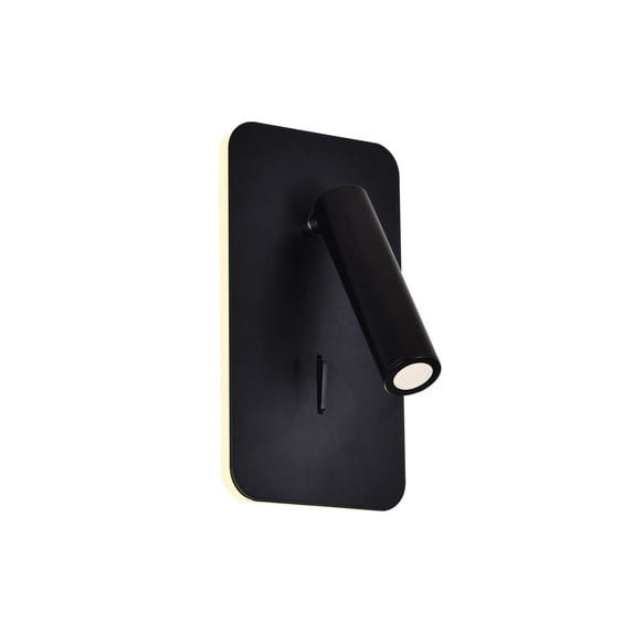 CWI Lighting Private I Metal LED Integrated Fixture Sconce in Black