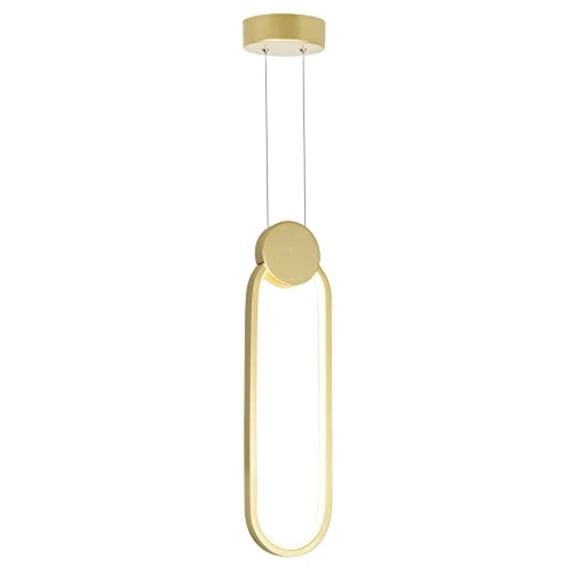 CWI Lighting Pulley Integrated LED Metal Mini Pendant in Satin Gold