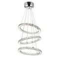 thumbnail image 1 of CWI Lighting Ring Transitional Metal LED Chandelier in Chrome, 1 of 6