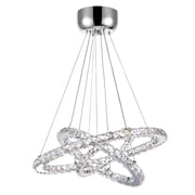 CWI Lighting RingTransitional Metal LED Chandelier in Chrome