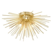 CWI Lighting Savannah 6 Light Contemporary Metal Flush Mount in Gold Leaf