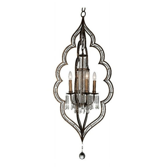 4 Light Up Chandelier with Champagne finish