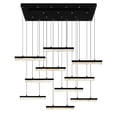 thumbnail image 1 of CWI Lighting Stagger Integrated LED Black Chandelier, 1 of 7