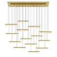 thumbnail image 1 of CWI Lighting Stagger Integrated LED Brass Chandelier, 1 of 7
