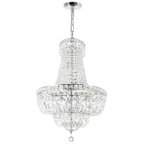CWI Lighting Stefania 317 Light Down Transitional Metal Chandelier in Chrome