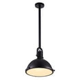 thumbnail image 1 of CWI Lighting Strum 1 Light Down Farmhouse Metal Pendant in Black, 1 of 5