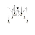 thumbnail image 1 of CWI Lighting Tomaso 6 Light Farmhouse Metal Pendant in Black, 1 of 3
