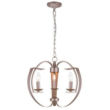 CWI Lighting Verbena 3 Light Transitional Metal Chandelier in Pewter
