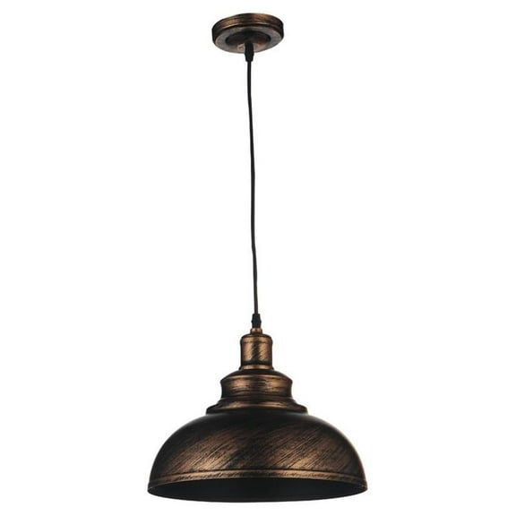1 Light Down Mini Pendant with Antique Copper finish