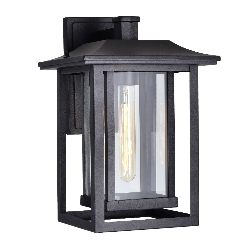 CWI Lighting Winfield 1 Light Farmhouse Metal Outdoor Wall Light in Black