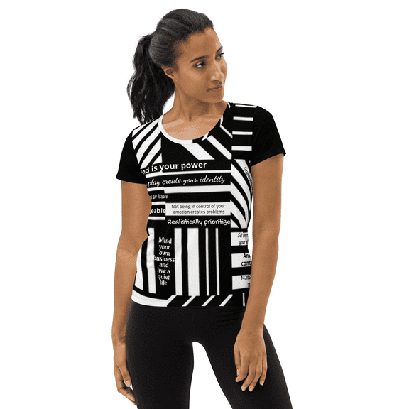 CWMBS by Tae’ Store: Wordy Wit It Athletic Tee, All-Over-Print