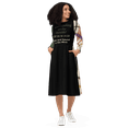 thumbnail image 1 of CWMBS by Tae’ Store: Wordy Wit It Dress, All-Over Print Long Sleeve Midi Dress, 1 of 3